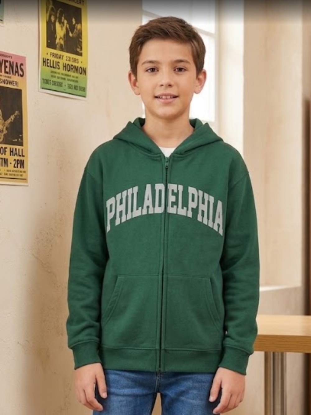 Boy Green 'Philadelphia' Zip Hoodie Sweatshirt